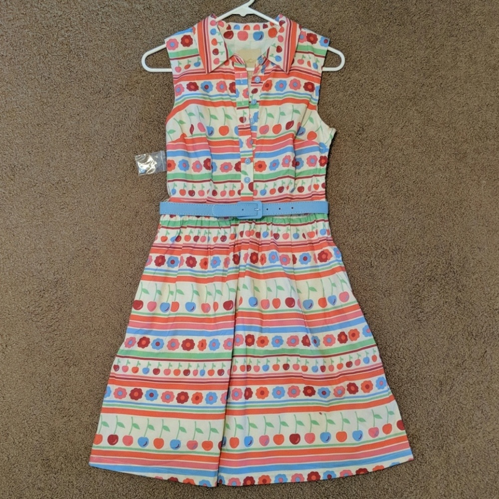 ModCloth Cherries and Flower Dress